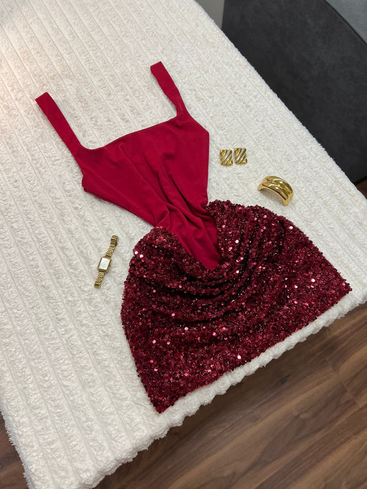 Dazzle Night Mini Red Dress
