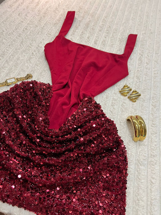 Dazzle Night Mini Red Dress
