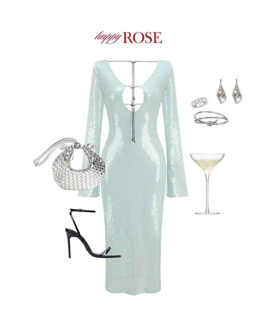 Champagne Sparkle Evening Gown