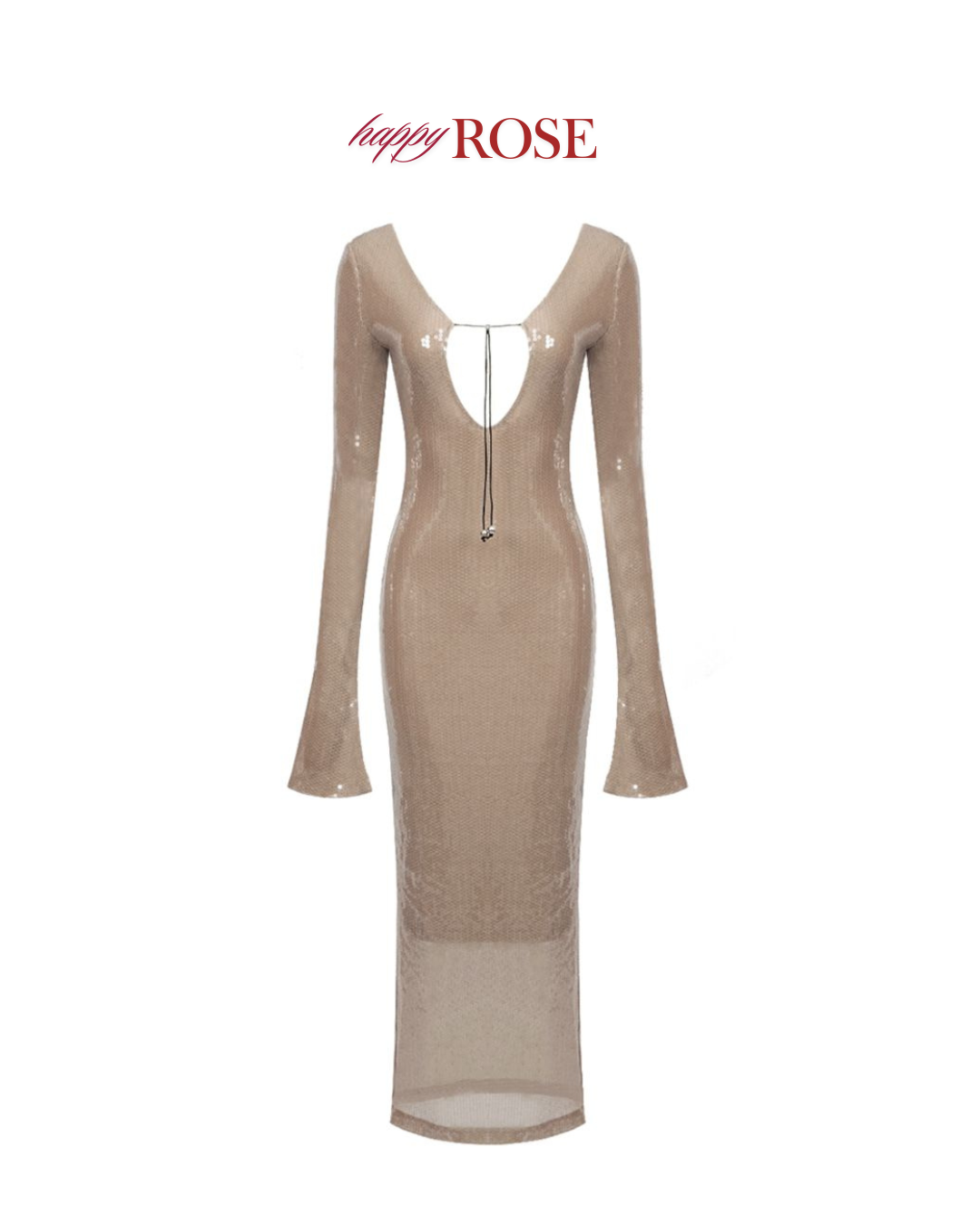 Champagne Sparkle Evening Gown