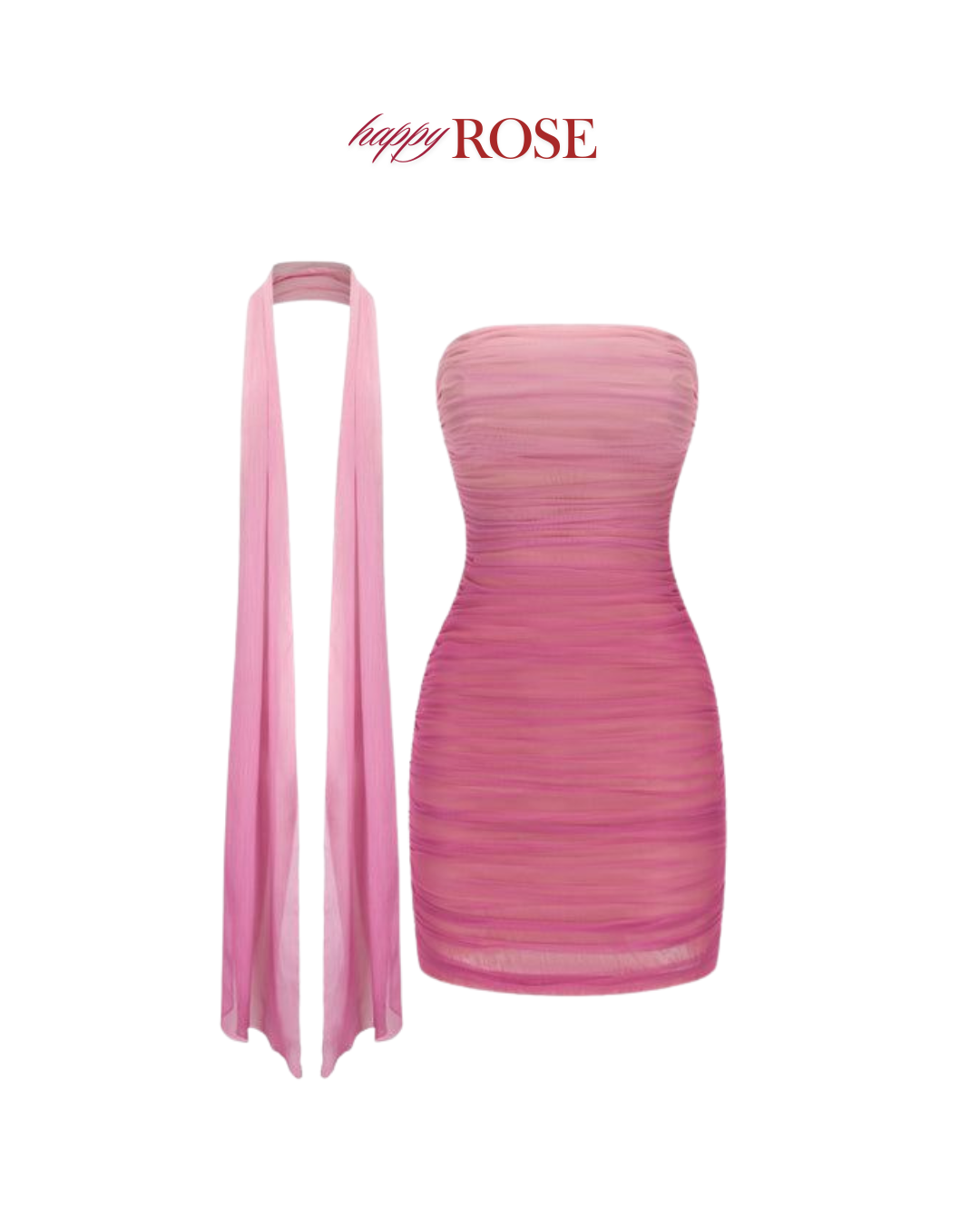 Two-Piece Mini Dress and Scarf