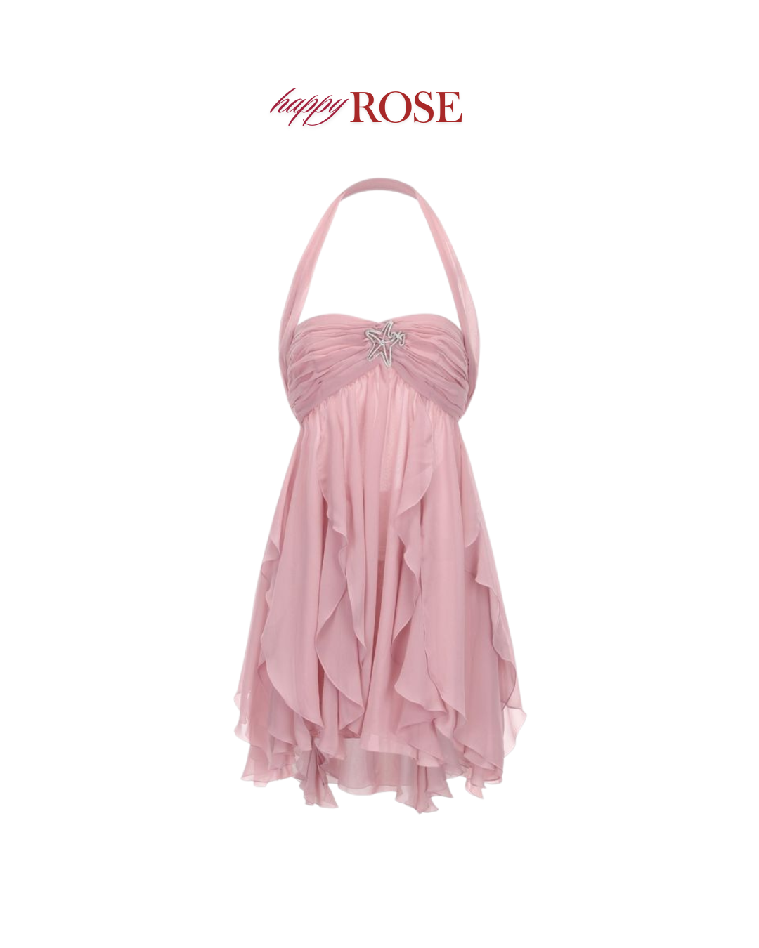 Fairy Floral Halter Mini Dress