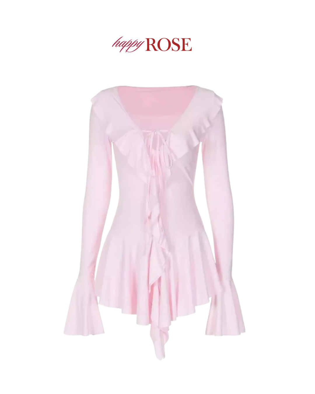 Pink Patchwork Ruffle Mini Dress