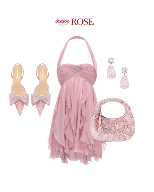 Fairy Floral Halter Mini Dress