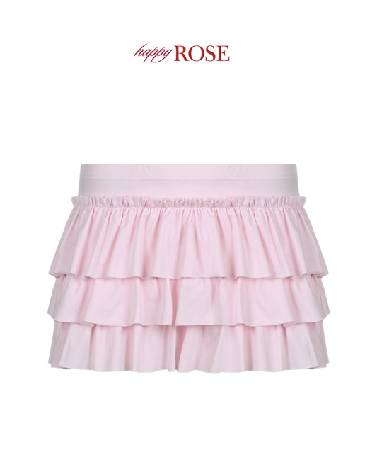 Bow Sweet Low-Waist Mini Skirt – Pink